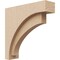 Ekena Millwork 4"W x 16"D x 16"H Thin Rivera Rough Cedar Woodgrain TimberThane Corbel, Primed Tan CORUR04X16X16RIVRCPR - alternate 1